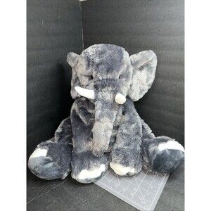 Toys R Us Elephant Plush Dark Grey Stuffed Animal Toy Floppy Large